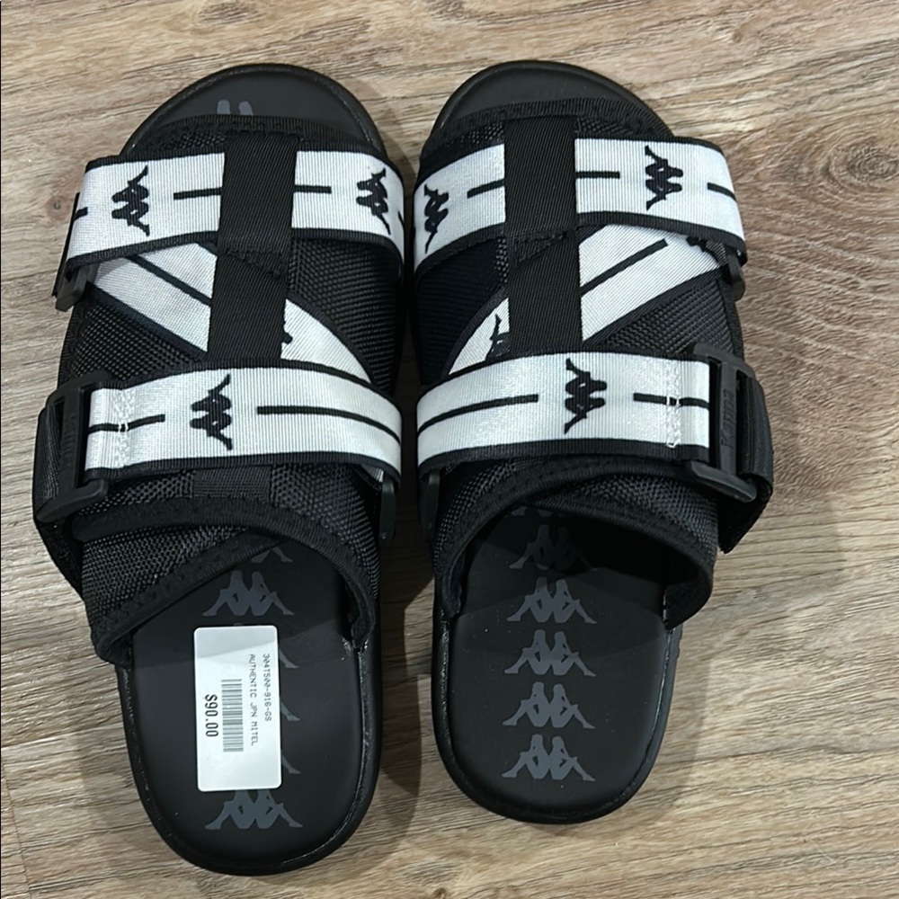 Kappa Black and White Sandals